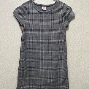 Wonder Nation black and white plaid A-Line dress, girl's medium 7/8